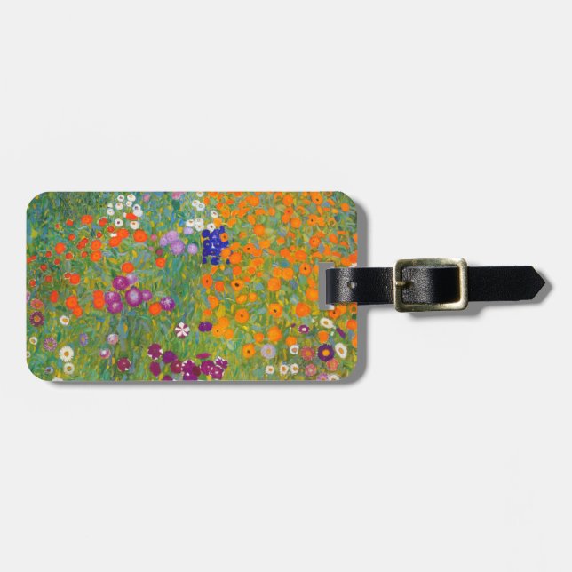 Gustav Klimt: Blumen-Garten Gepäckanhänger (Vorderseite horizontal)