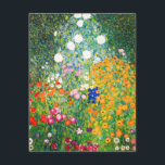 Gustav Klimt Blumengarten Einladung<br><div class="desc">Einladungen des Gustav Klimt Blumengartens. Ölmalerei auf Leinwand aus dem Jahr 1907. Der Blumengarten, der während seiner goldenen Phase fertig gestellt wurde, ist eines der bekanntesten Landschaftsgemälde von Klimt. Die Sommerfarben brachen in diesem Werk mit einer schönen Mischung aus orangefarbenen, roten, lila, blauen, rosa und weißen Blüten aus. Ein großartiges...</div>