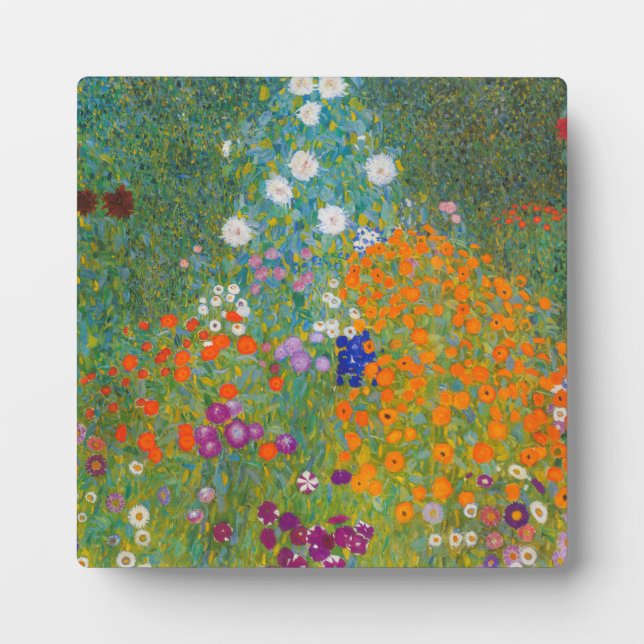 Gustav Klimt - Blumengarten Fotoplatte (Vorderseite)