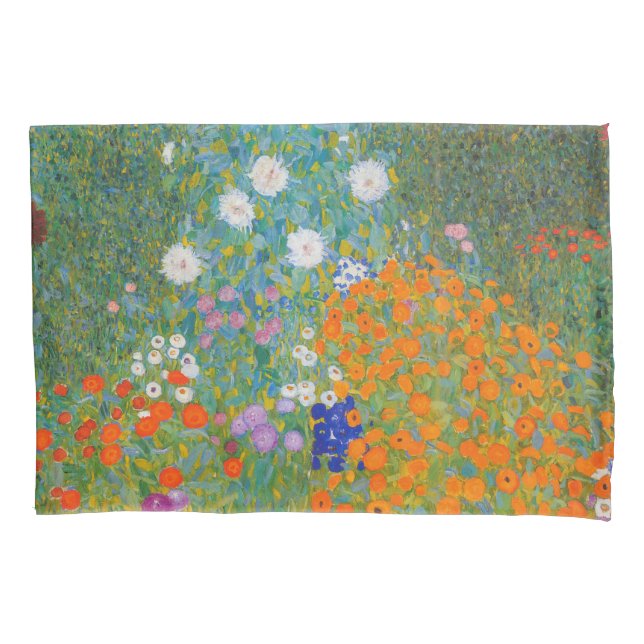 Gustav Klimt - Blumengarten Kissenbezug (Vorderseite)