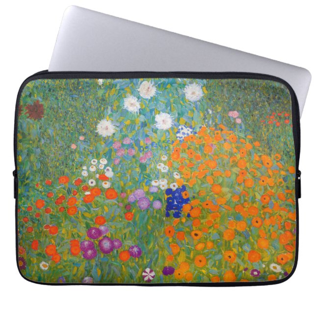 Gustav Klimt - Blumengarten Laptopschutzhülle (Vorderseite)