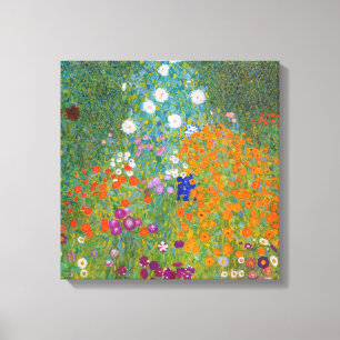 Gustav Klimt - Blumengarten Leinwanddruck
