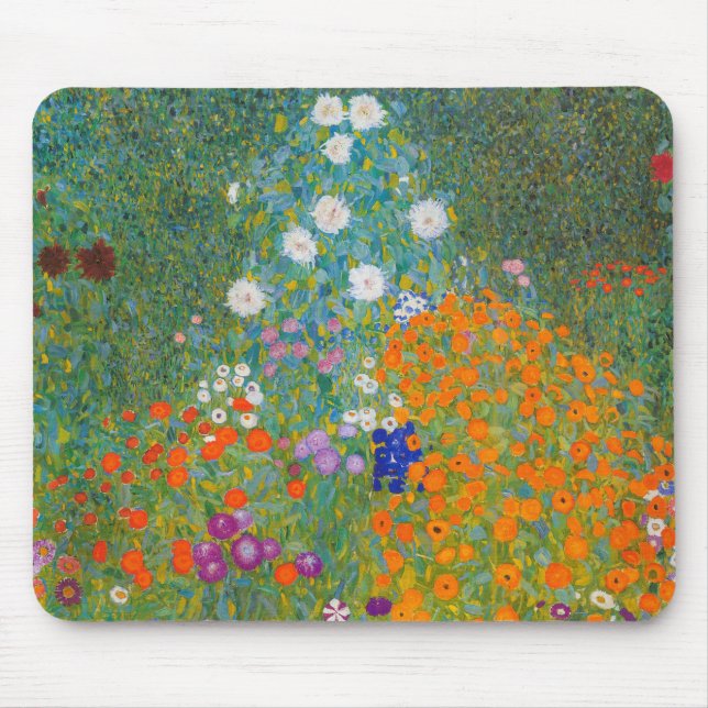 Gustav Klimt - Blumengarten Mousepad (Vorne)