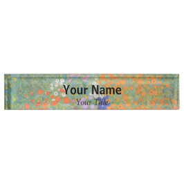 Gustav Klimt - Blumengarten Namensplakette