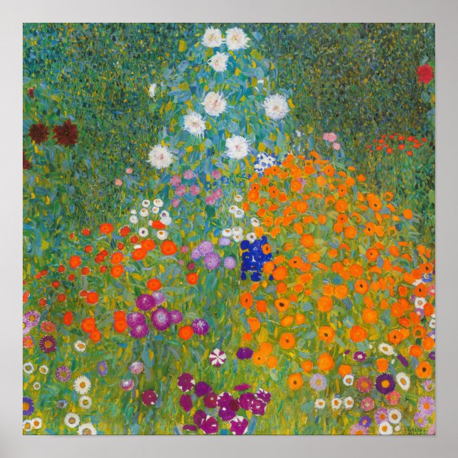 Gustav Klimt - Blumengarten Poster (Vorne)