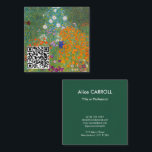 Gustav Klimt - Blumengarten - QR-Code Quadratische Visitenkarte<br><div class="desc">Blumengarten - Gustav Klimt 1905-1907</div>