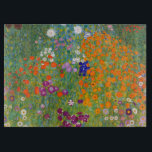 Gustav Klimt:Blumengarten Schneidebrett<br><div class="desc">Ein charmantes klassisches Glasschneiden mit einem bunten Blumengarten,  gemalt vom österreichischen Symbolmaler Gustav Klimt.</div>