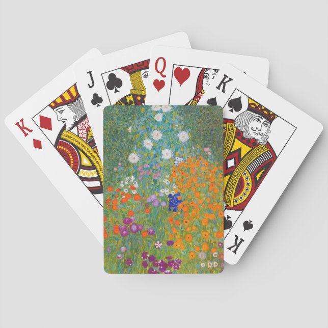 Gustav Klimt - Blumengarten Spielkarten (Rückseite)