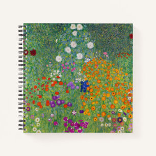Gustav Klimt Blumengarten Vintage Art Nouveau Notizbuch