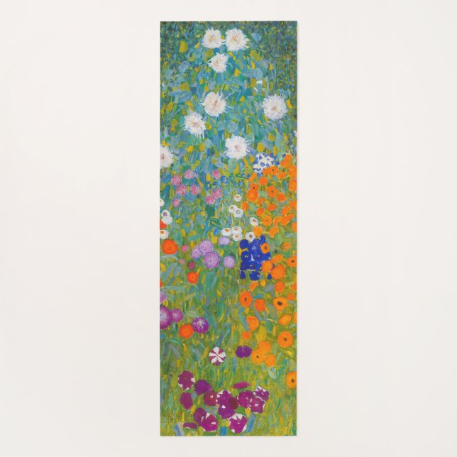 Gustav Klimt - Blumengarten Yogamatte (Rückseite)