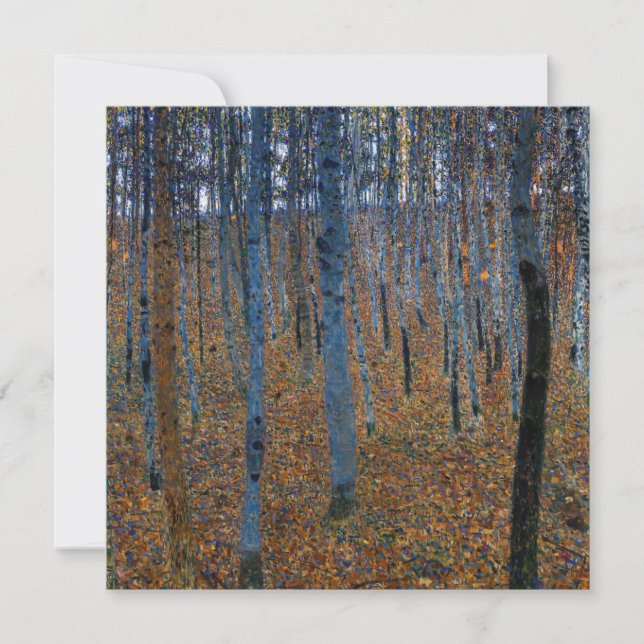 Gustav Klimt - Buche Grove I Einladung (Vorderseite)