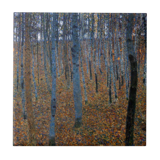 Gustav Klimt - Buche Grove I Fliese (Vorderseite)
