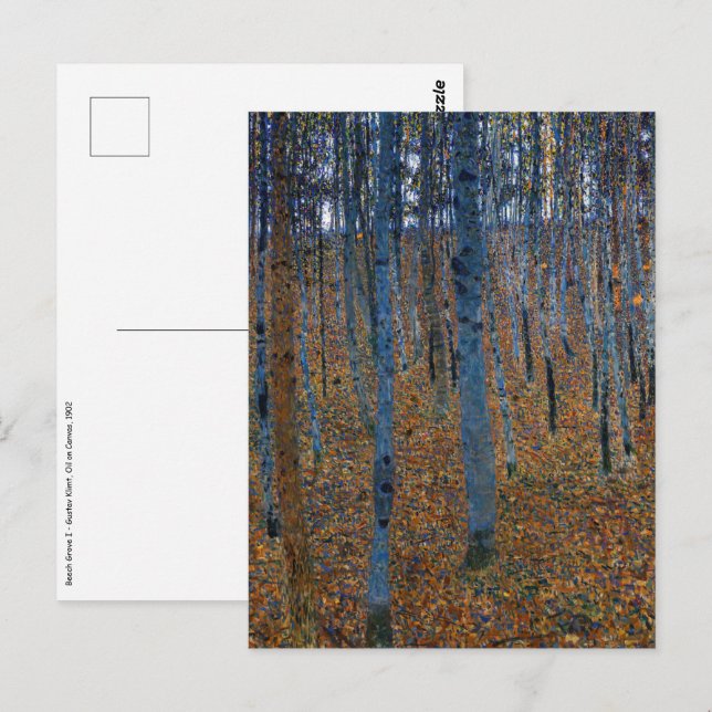 Gustav Klimt - Buche Grove I Postkarte (Vorne/Hinten)