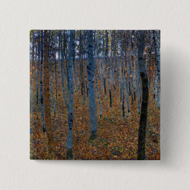 Gustav Klimt - Buchenhain I Button (Vorderseite)