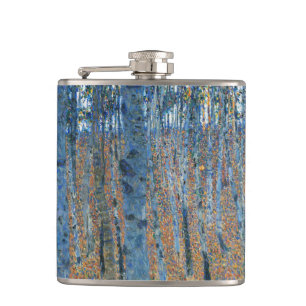 Gustav Klimt Buchenwald Vintage Fine Art Flachmann