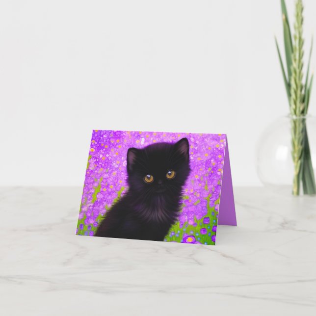 Gustav Klimt Cat Einladung (Vorderseite)