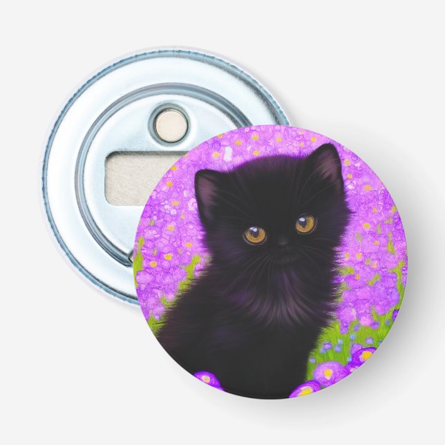 Gustav Klimt Cat Flaschenöffner (Vorderseite)