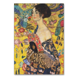 Gustav Klimt Dame mit Fächer Art Nouveau Gemälde Tischnummer