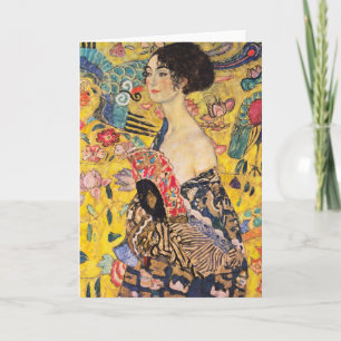 Gustav Klimt - Dame mit Fächer Karte
