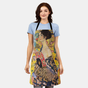 Gustav Klimt - Dame mit Fächer Schürze