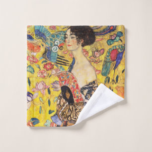 Gustav Klimt Dame mit Fächer Waschlappen