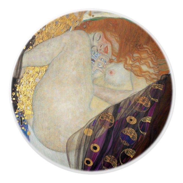 Gustav Klimt - Danae Keramikknauf (Vorderseite)