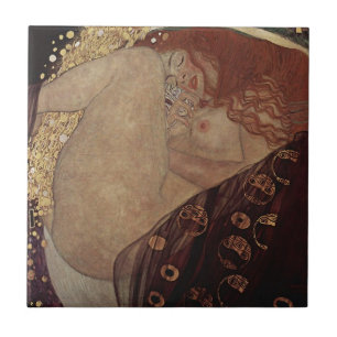 Gustav Klimt - Danae - schöne Grafik Fliese