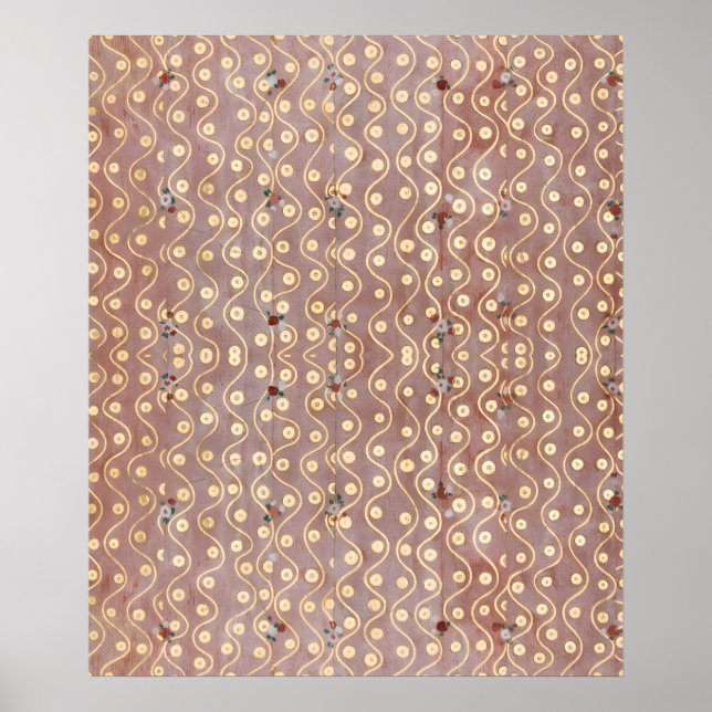 Gustav Klimt - Das Engel-Chorkleid Muster Poster (Vorne)