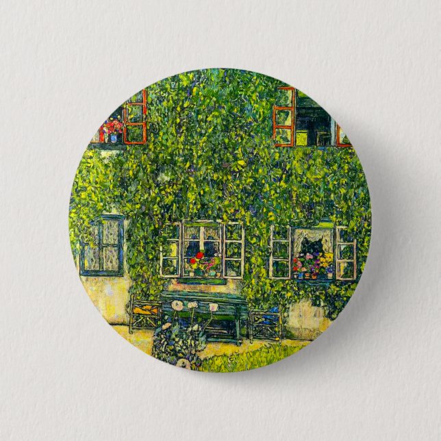 Gustav Klimt Das Haus Guardaboschi Button (Vorderseite)
