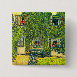 Gustav Klimt Das Haus Guardaboschi Button