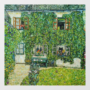 Gustav Klimt - Das Haus Guardaboschi Fensteraufkleber