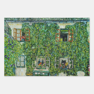 Gustav Klimt - Das Haus Guardaboschi Geschenkpapier Set