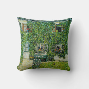 Gustav Klimt - Das Haus Guardaboschi Kissen