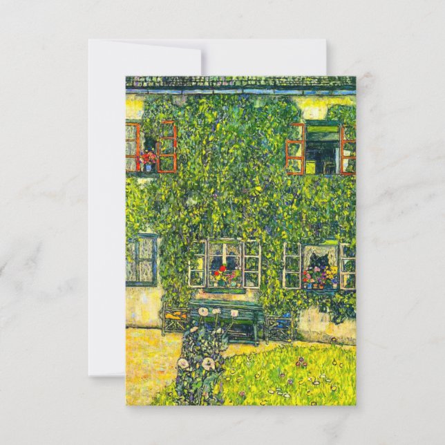 Gustav Klimt Das Haus Guardaboschi RSVP Karte (Vorderseite)