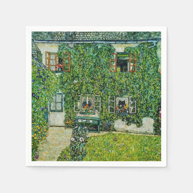 Gustav Klimt - Das Haus Guardaboschi Serviette (Vorderseite)