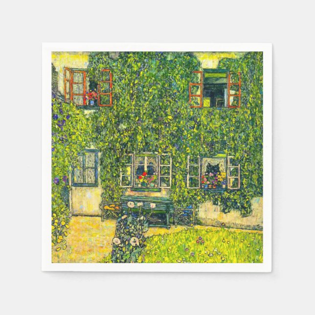 Gustav Klimt Das Haus Guardaboschi Serviette (Vorderseite)