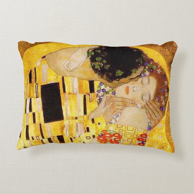 Gustav Klimt Das klassische Kiss-Gemälde Dekokissen (Rückseite)