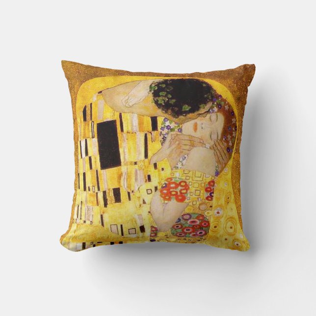 Gustav Klimt Das klassische Kiss-Gemälde Kissen (Vorderseite)