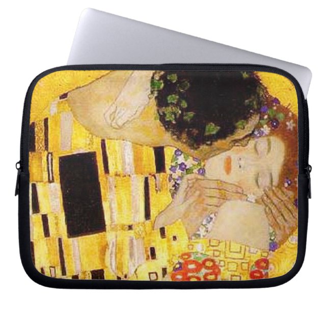 Gustav Klimt Das klassische Kiss-Gemälde Laptopschutzhülle (Vorderseite)