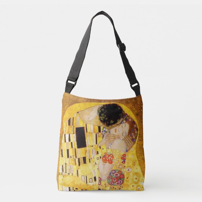 Gustav Klimt Das klassische Kiss-Gemälde Tragetaschen Mit Langen Trägern (Vorderseite)