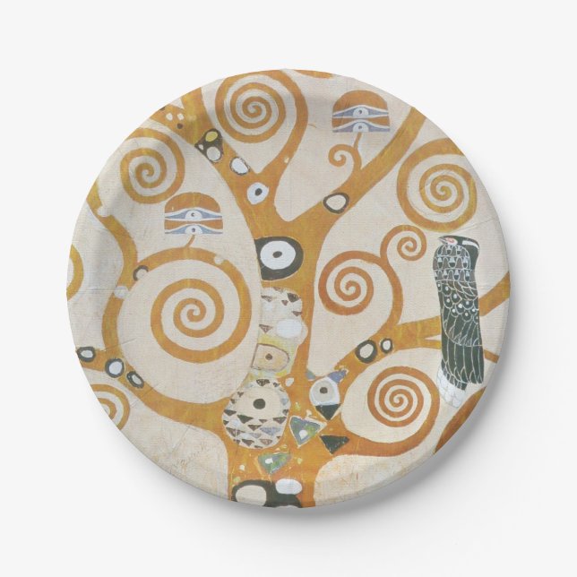 Gustav Klimt Der Baum des Lebens Jugendstil Pappteller (Vorderseite)