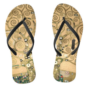 Gustav Klimt - Der Baum des Lebens, Stoclet Frieze Flip Flops