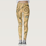 Gustav Klimt - Der Baum des Lebens, Stoclet Frieze Leggings<br><div class="desc">The Tree of Life, Stoclet Frieze, zentraler Teil der links Tafel - Gustav Klimt, Pappe, 1909</div>