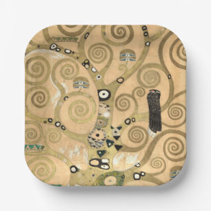 Gustav Klimt - Der Baum des Lebens, Stoclet Frieze Pappteller