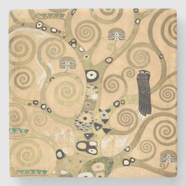 Gustav Klimt - Der Baum des Lebens, Stoclet Frieze Steinuntersetzer (Vorderseite)