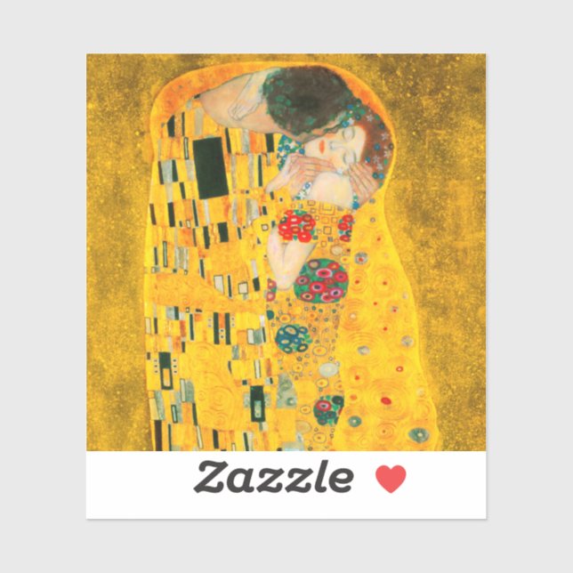 Gustav Klimt Der Kiss Aufkleber (Blatt)