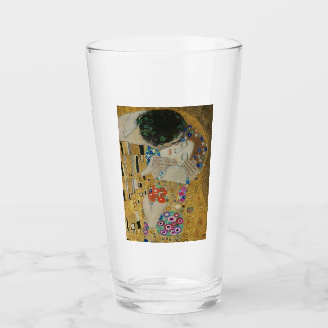Gustav Klimt Der Kiss Glas (Vorderseite)