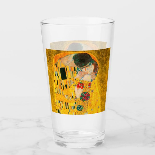 Gustav Klimt Der Kiss Glas (Vorderseite)