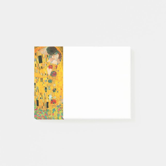 Gustav Klimt Der Kiss Post-it Klebezettel (Vorderseite)