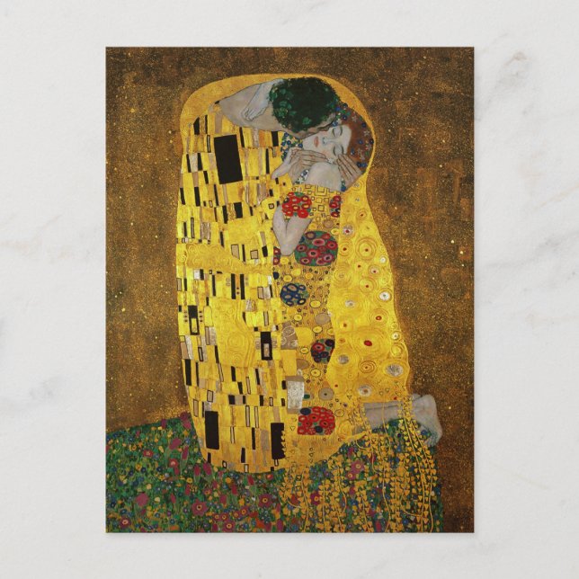 Gustav Klimt Der Kiss Postkarte (Vorderseite)